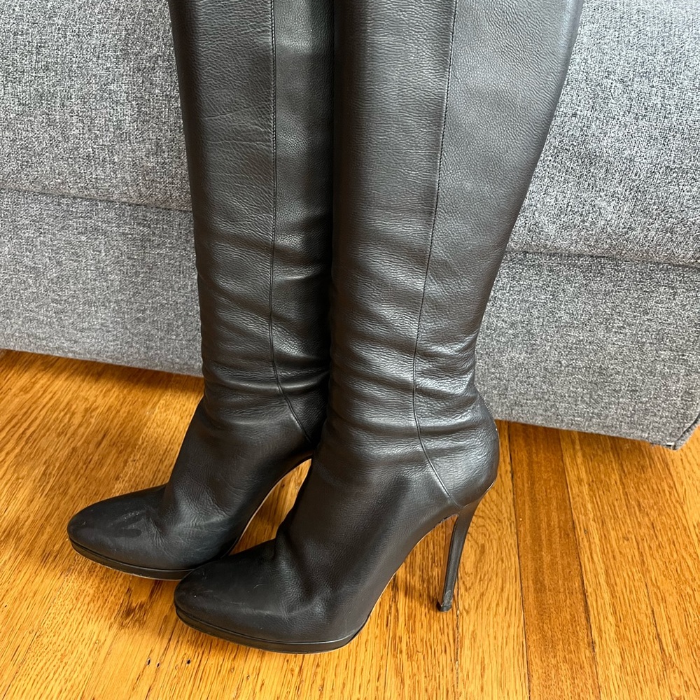 Jimmy Choo leather boots size 40.5.